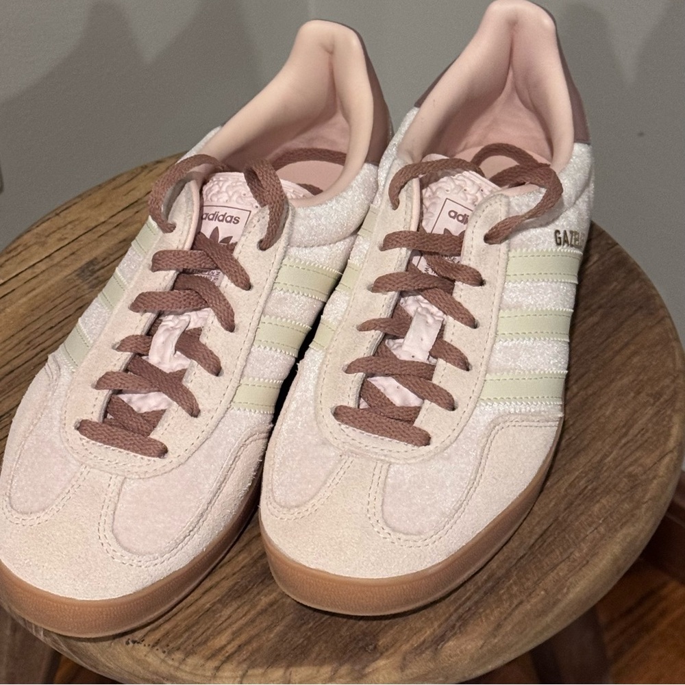 ADIDAS Gazelle Indoor Shoes | size W6.5 | Wonder Quartz/ Warm Clay/Gum - Picture 4 of 13